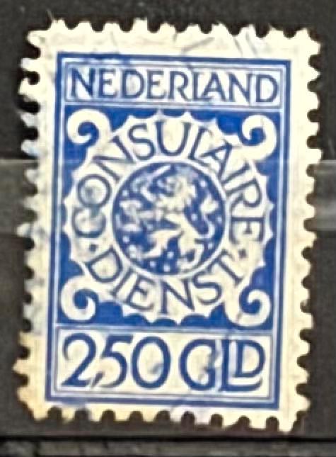 Fiscaalzegel Nederland Consulaire Dienst 1925 2,50 GLD, Postzegels en Munten, Postzegels | Nederland, Gestempeld, T/m 1940, Ophalen of Verzenden