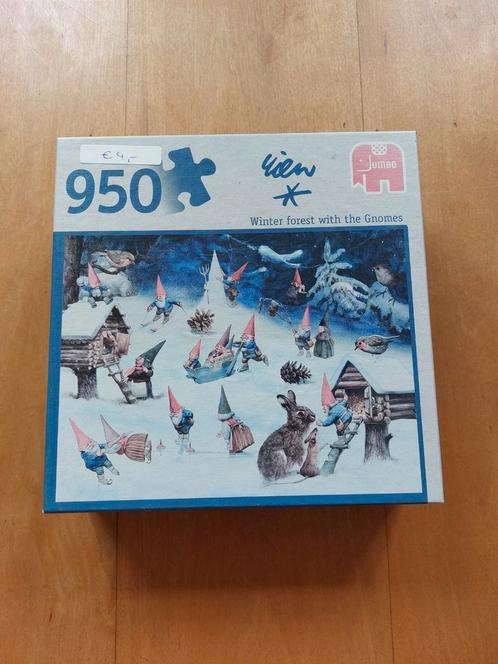 Puzzel Kabouters in het Winterbos (950 stukjes), Hobby en Vrije tijd, Denksport en Puzzels, Zo goed als nieuw, Legpuzzel, 500 t/m 1500 stukjes