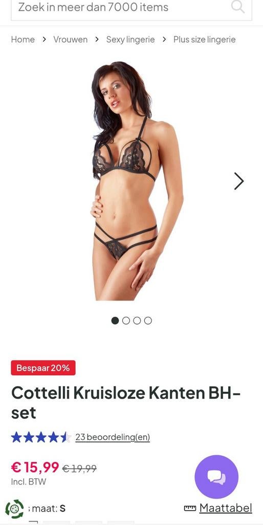 Sinful BH set ongeopend S, Kleding | Dames, Ondergoed en Lingerie, Ophalen of Verzenden, BH