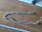 zilveren glaskralen ketting voor in kerstboom, Diversen, Kerst, Ophalen of Verzenden, Gebruikt