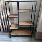 Stalen Wandrek/Open Kast met Houten Planken Zgan, Ophalen, Zo goed als nieuw