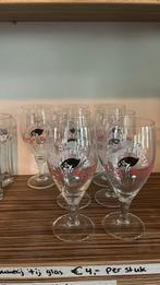 7 brouwerij ‘t ij met print & 2 brouwerij ‘tij glazen in wit, Ophalen, Zo goed als nieuw, Bierglas