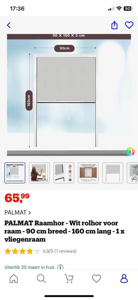Palmat Rolhor 90x160, Doe-het-zelf en Verbouw, Deuren en Horren, Zo goed als nieuw, Overige typen, Minder dan 200 cm, Ophalen of Verzenden