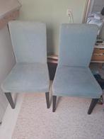 Twee eetkamerstoelen Ikea grijs/ blauw, Huis en Inrichting, Stoelen, Ophalen, Gebruikt, Twee, Blauw