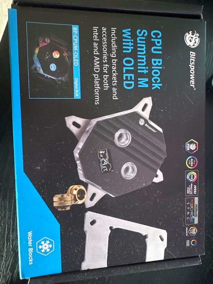 Bitspower CPU Waterkoelingsblok, Computers en Software, Computerkoelers, Gebruikt, Waterkoeling, Ophalen of Verzenden