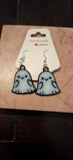 Halloween oorbellen spookjes nieuw, Overige materialen, Hangers, Wit, Nieuw