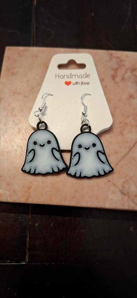 Halloween oorbellen spookjes nieuw, Sieraden, Tassen en Uiterlijk, Oorbellen, Nieuw, Hangers, Overige materialen, Wit, Ophalen of Verzenden