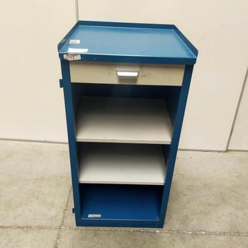 Industriele blauwe stalen kast - 103x50x50 cm beschikbaar voor biedingen