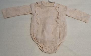 Zara romper bodystick blouse zacht roze maat 68 baby kleding beschikbaar voor biedingen
