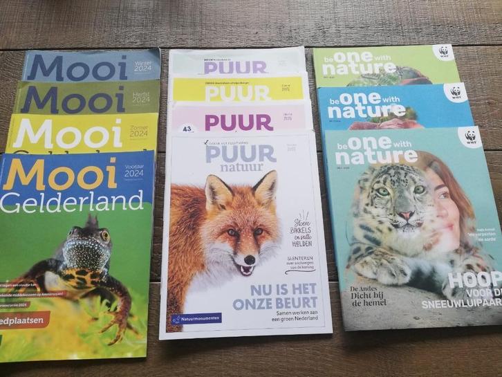 Tijdschriften Puur, Mooi Gelderland+Be one with Nature '24, Boeken, Tijdschriften en Kranten, Zo goed als nieuw, Wetenschap en Natuur