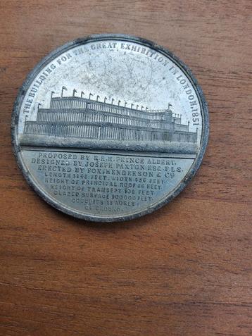 Grote Tentoonstelling Londen 1851 Herdenkingsmunt beschikbaar voor biedingen