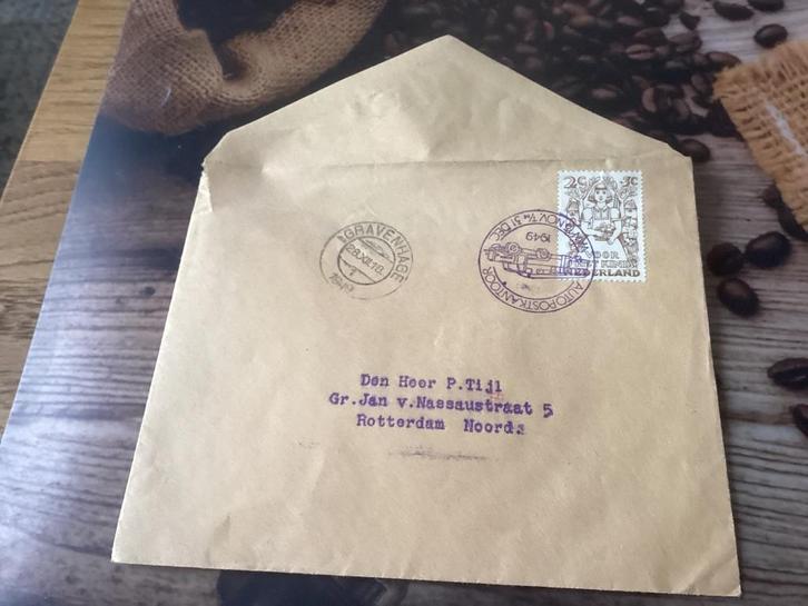 No3198 autopostkantoor ´s-Gravenhage 28-12-1949 kinderzegel, Postzegels en Munten, Postzegels | Eerstedagenveloppen, Beschreven