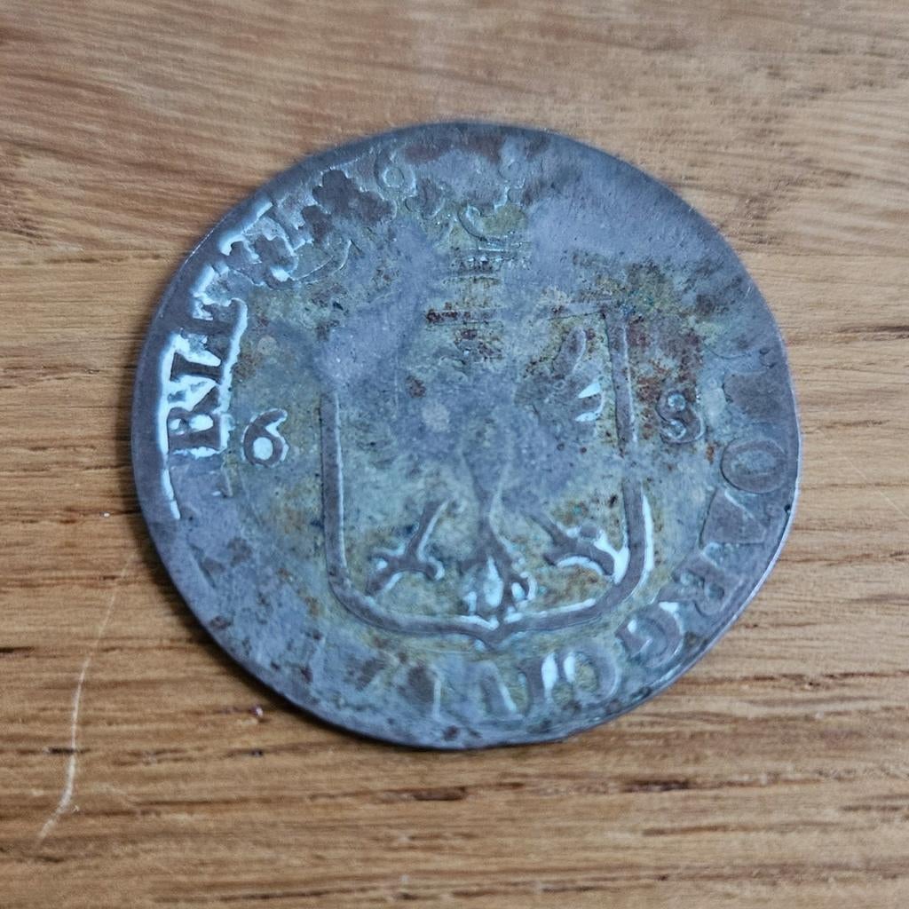Rijderschelling Deventer - Oude Nederlandse Munt uit 1680, Vóór koninkrijk, Zilver, Losse munt, Overige waardes