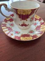 Rosina Bone China Theekopje met Schotel - Vintage, Huis en Inrichting, Keuken | Servies, Gebruikt, Ophalen of Verzenden, Overige stijlen