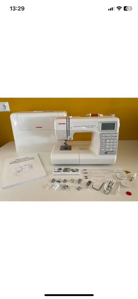 Janome memory craft 5200, Hobby en Vrije tijd, Naaimachines en Toebehoren, Ophalen, Zo goed als nieuw, Naaimachine, Overige merken