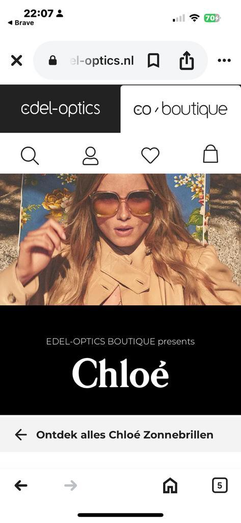 Chloe’ Trendy Zonnebril, Sieraden, Tassen en Uiterlijk, Zonnebrillen en Brillen | Dames, Nieuw, Zonnebril, Overige merken, Bruin