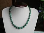 Schitterende ketting, Malachiet en Peridoot, GEHEEL ZILVER, Sieraden, Tassen en Uiterlijk, Verzenden, Nieuw, Met edelsteen, Groen