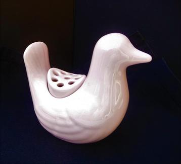 AARDEWERK VOGEL ALS BLOEMEN BAKJE DELFS HOLLAND VINTAGE beschikbaar voor biedingen