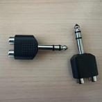 RCA 2 x Tulpo naar Jack 6,3 mm TRS verloopstekker, Ophalen of Verzenden, Zo goed als nieuw, Overige kabels