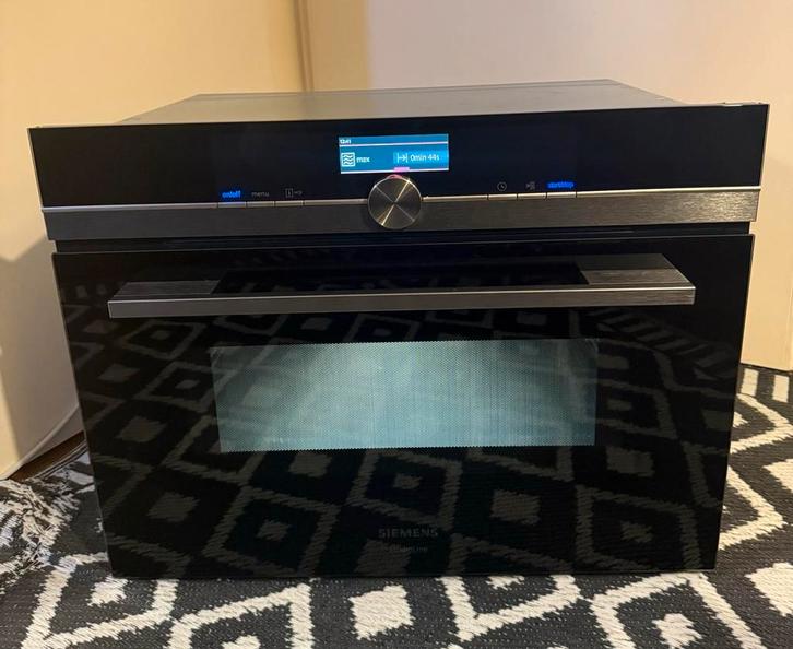 SiemensIQ700 studioline combi-oven/magnetron blacksteel(WiFi, Witgoed en Apparatuur, Magnetrons, Zo goed als nieuw, Inbouw, Oven