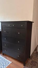 IKEA Hemnes Ladekast Zwart Hout, Ophalen, Gebruikt, 100 tot 150 cm, 50 tot 100 cm