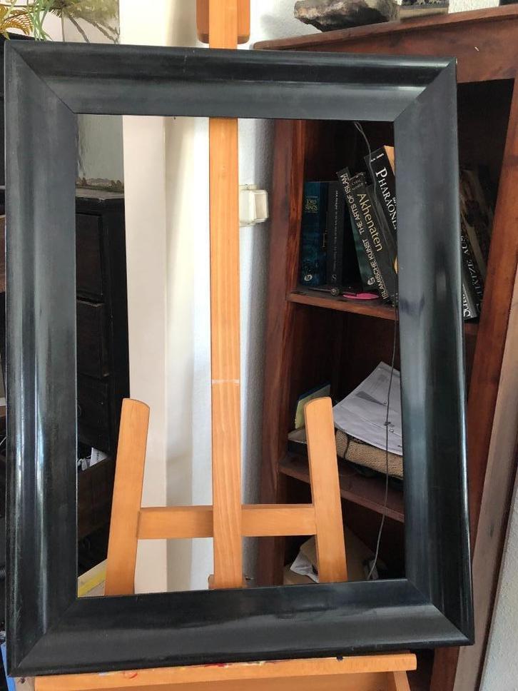 Houten schilderijlijst – Zwart, Huis en Inrichting, Woonaccessoires | Lijsten, Gebruikt, Minder dan 50 cm, Minder dan 50 cm, Hout
