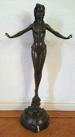 Bronzen Beeld De Zwemster 72 cm hoog 8.2 kg, Ophalen, Brons