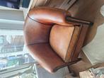 Schapen leren fauteuil., Huis en Inrichting, Fauteuils, Ophalen of Verzenden, Zo goed als nieuw, 75 tot 100 cm, 50 tot 75 cm