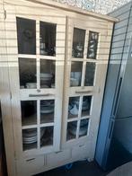 Houten Kast met Glazen Deuren, Antiek en Kunst, Ophalen