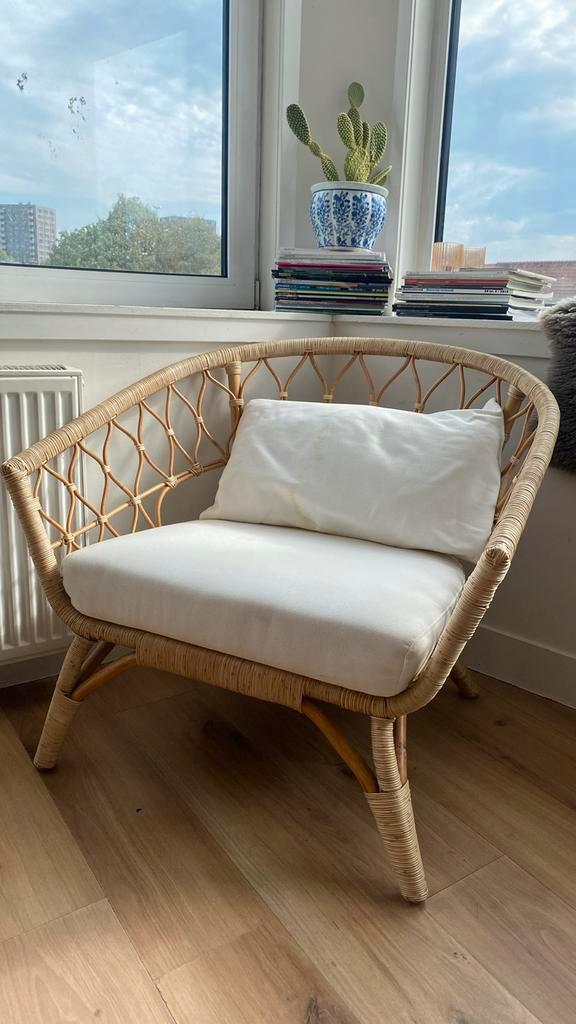 Ikea rotan stockholm stoel, Huis en Inrichting, Stoelen, Zo goed als nieuw, Eén, Bruin, Ophalen