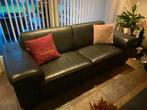 3-zits lederen bankstel, Huis en Inrichting, Banken | Bankstellen, Gebruikt, Driepersoons, Ophalen of Verzenden, Rechte bank