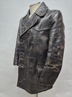 Vintage Leren jas moterjas, jaren '60 maat 48, Ophalen, Tweedehands, Heren, Jas | leer