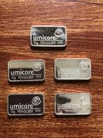 5 x 10 gram zilverbaar Umicore, Ophalen of Verzenden