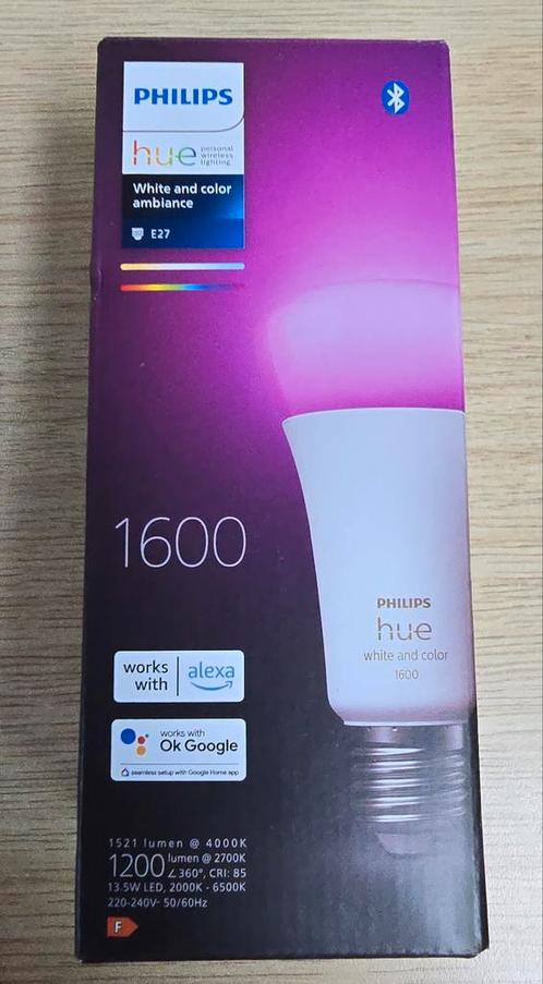 Philips Hue standaardlamp E27 White Color Ambiance 1600lm, Huis en Inrichting, Lampen | Losse lampen, Nieuw, Led-lamp, Minder dan 30 watt