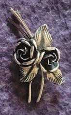 Mooie 925 zilveren TEKA Theodor Klotz broche rozen+ bladeren, 4 tot 7 cm, Verzenden, Zo goed als nieuw, Zilver