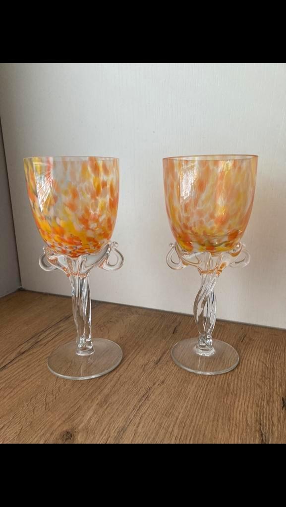 Krosno Mooie Bokalen Glazen Set, Antiek en Kunst, Kunst | Designobjecten, Ophalen of Verzenden