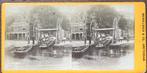 Stereofoto SCHUTSLUIS OVERTOOM Amsterdam 1890, Gebruikt, Verzenden, Foto, Gebouw