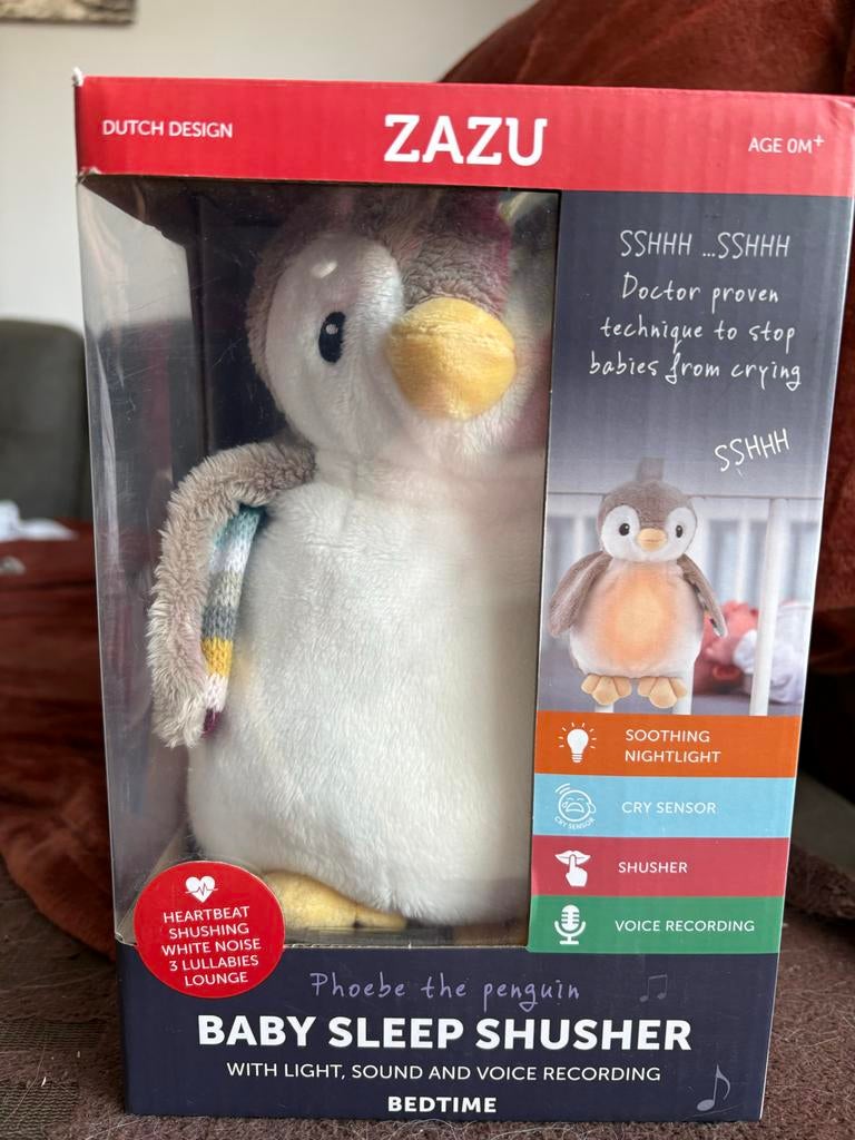 Zazu Slaap Pinguïn Phoebe - Baby Shusher, Kinderen en Baby's, Speelgoed | Babyspeelgoed, Zo goed als nieuw, Overige typen, Met licht