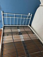 Wit Metalen Bedframe 160x210 cm, Ophalen, Gebruikt, Tweepersoons, Metaal