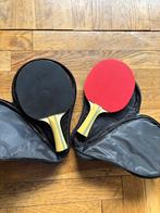 Setje DUNLOP tafeltennis rackets met hoes en balletjes, Sport en Fitness, Tafeltennis, Ophalen, Zo goed als nieuw