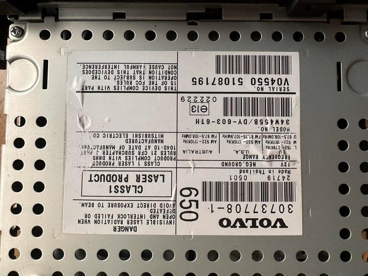 Volvo HU-650 Autoradio CD Speler, Auto diversen, Autoradio's, Gebruikt, Ophalen of Verzenden