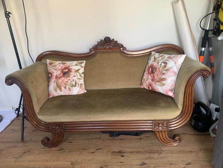 Biedermeier Bank & Zetel Set, Antiek en Kunst, Antiek | Meubels | Stoelen en Banken, Ophalen