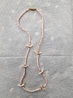 Ketting zachtroze vogeltjes van schelp, Sieraden, Tassen en Uiterlijk, Kettingen, Nieuw, Ophalen of Verzenden, Roze, Overige materialen