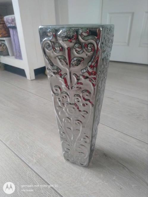 Hoge aardewerk vaas Bohemian style, Huis en Inrichting, Woonaccessoires | Vazen, Zo goed als nieuw, Overige kleuren, Minder dan 50 cm