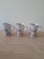 3 mooie mokken met botanische afbeelding, Hobby en Vrije tijd, Ophalen of Verzenden, Kraal