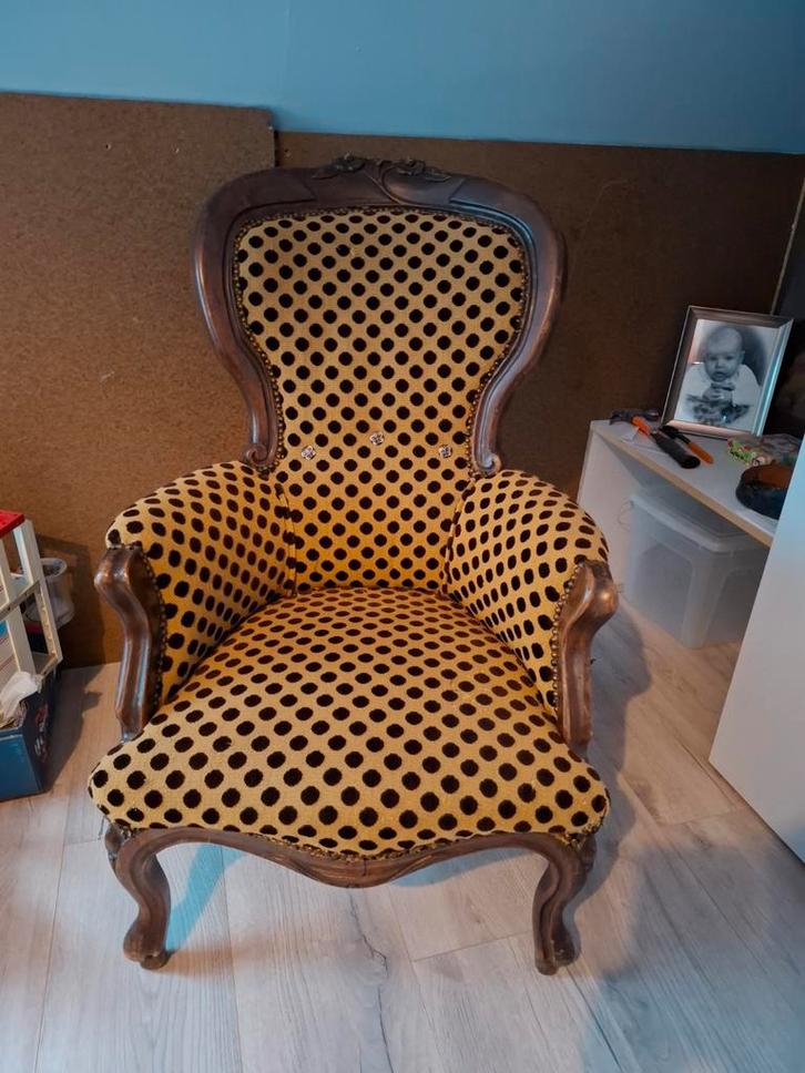 Queen Ann stoel, Huis en Inrichting, Fauteuils, Gebruikt, 50 tot 75 cm, Ophalen