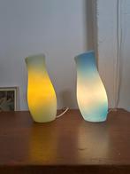 Vintage 90’s Ikea Mylonit tafellamp, glazen design lamp, Ophalen of Verzenden, Zo goed als nieuw, Glas, Minder dan 50 cm