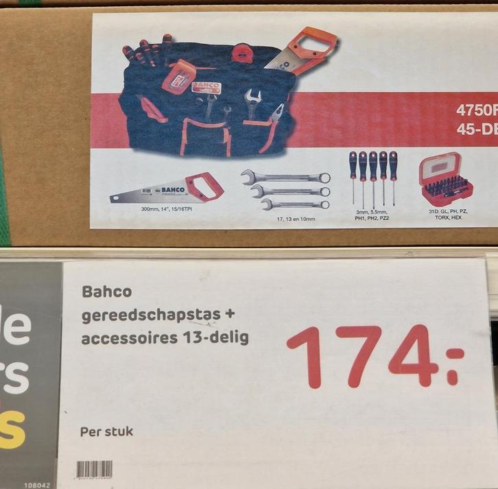 BAHCO professioneel gereedschap incl tas, Doe-het-zelf en Verbouw, Gereedschap | Overige machines, Nieuw, Ophalen of Verzenden