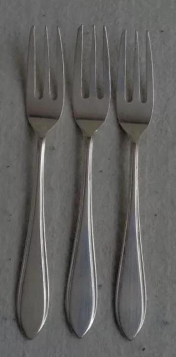 Zilverstad 3x taartvork 12,3cm verzilverd puntfilet set beschikbaar voor biedingen