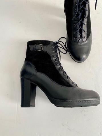 H680 Geox maat 40 lage laarsjes hak laarzen schoenen zwart beschikbaar voor biedingen